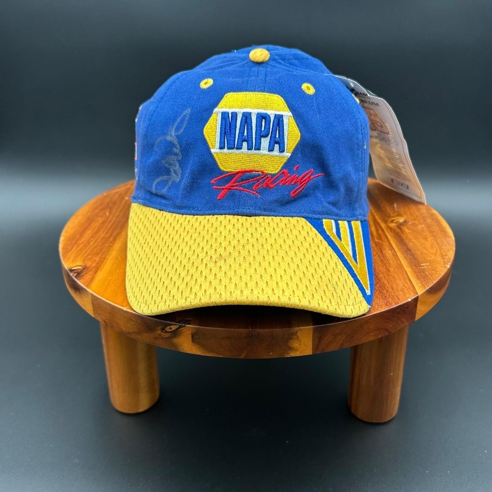 Chase Authentics NAPA Racing Hat Mens OSFM Blue New A-Flex Michael Waltrip 15